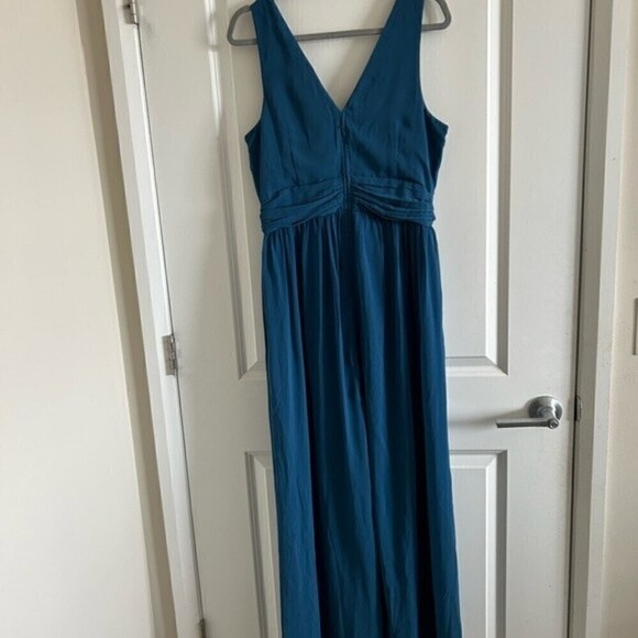 Nwt ModCloth Embracing Grace Peacock Blue Maxi Bridesmaid Formal Dress… - Picture 10 of 10